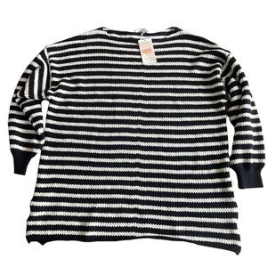 NWT Karundo Women's Oversized Long Sleeve Striped Sweater Casual Crewneck Sz XL